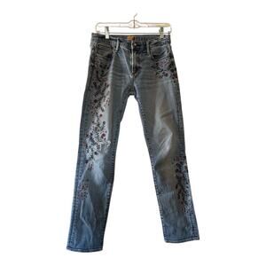 Driftwood Kelly embroidered bootcut jeans floral embroidery,27 Cottage, Feminine